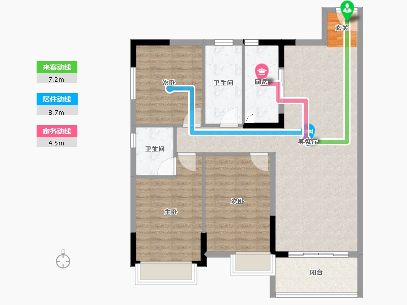 广东省-湛江市-海伦堡·御园-99.83-户型库-动静线