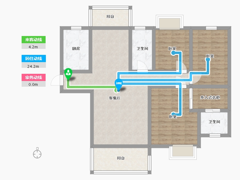 湖南省-岳阳市-滨水天玺-92.56-户型库-动静线