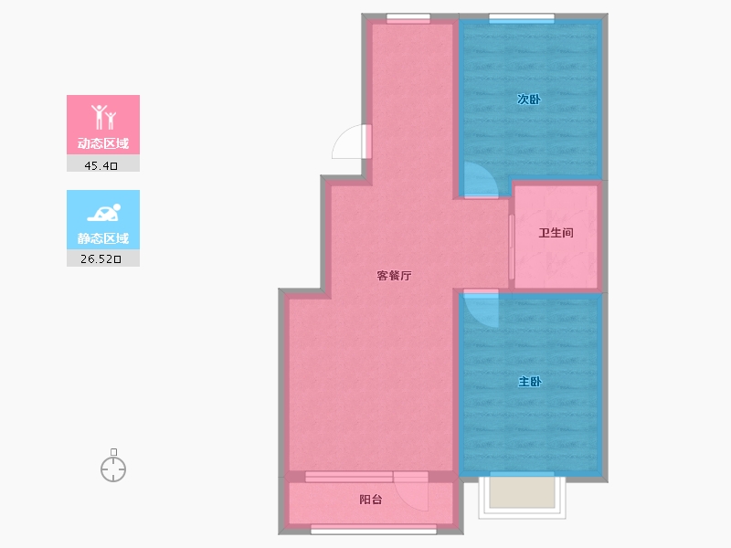 吉林省-长春市-吉森漫桦林-63.78-户型库-动静分区