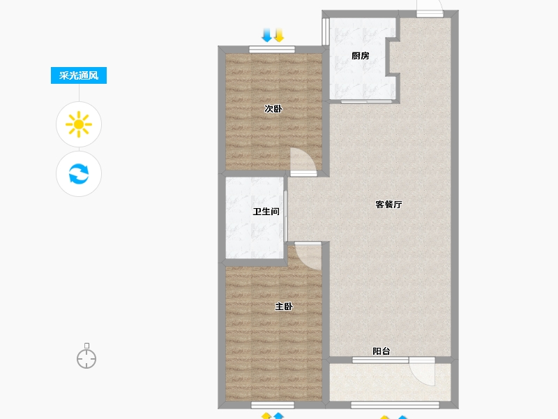 吉林省-长春市-吉森漫桦林-96.00-户型库-采光通风