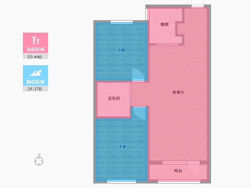 吉林省-长春市-吉森漫桦林-68.17-户型库-动静分区