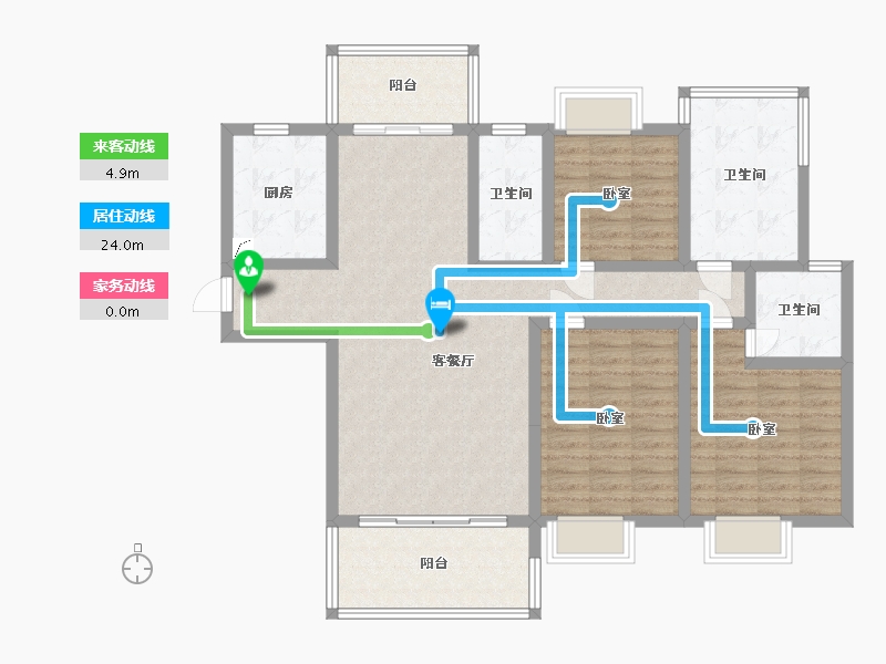 湖南省-岳阳市-滨水天玺-114.58-户型库-动静线