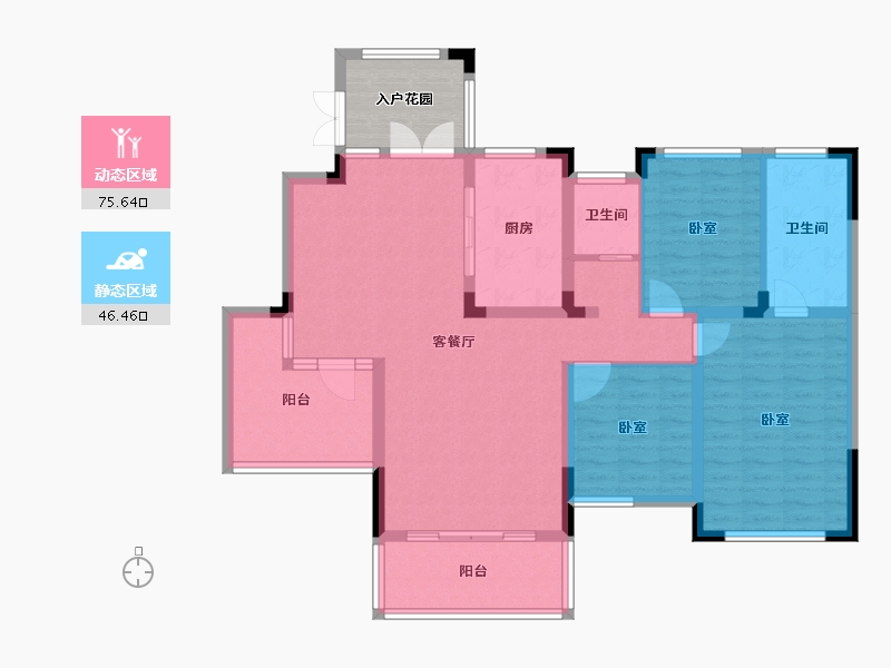 湖南省-长沙市-长房·宁都公馆-115.53-户型库-动静分区