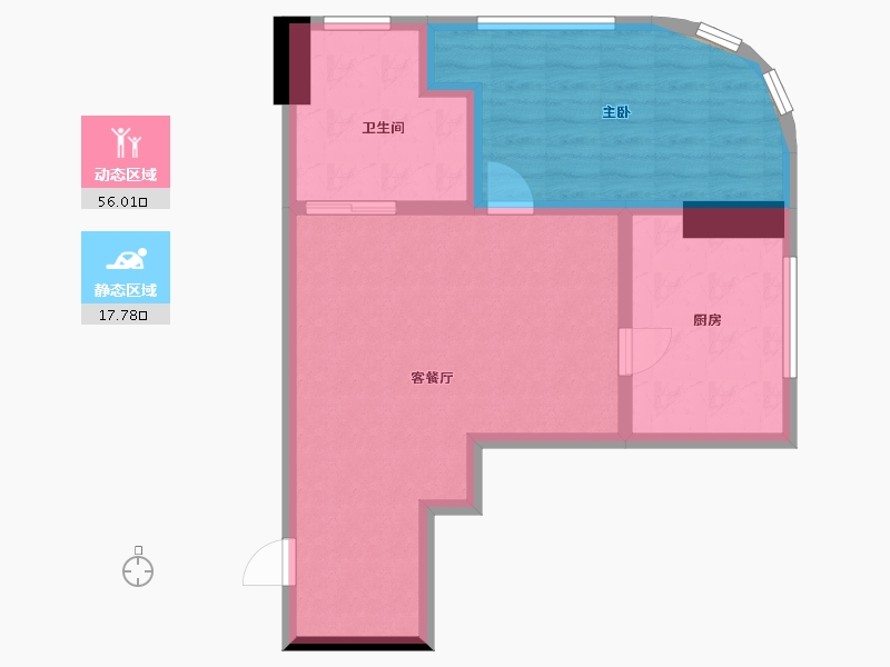 山东省-青岛市-海信国际中心-65.65-户型库-动静分区