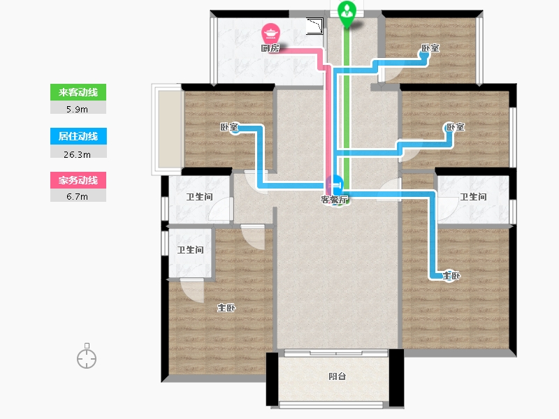 广东省-深圳市-山海上园二期-116.19-户型库-动静线