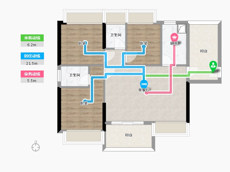 广东省-珠海市-万威雅仕郡-77.54-户型库-动静线