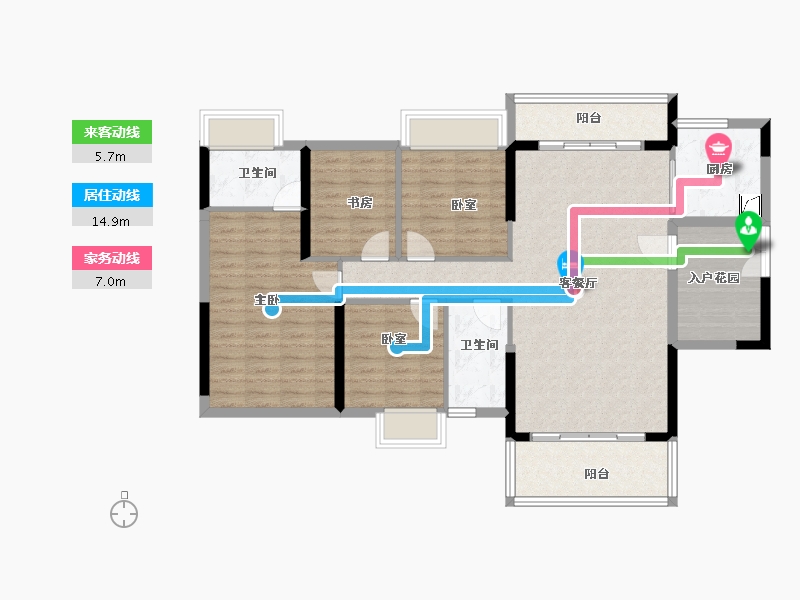 广东省-佛山市-东建锦绣龙湾-112.00-户型库-动静线