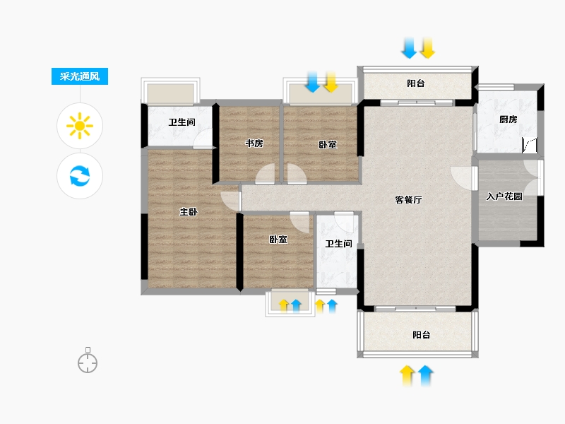 广东省-佛山市-东建锦绣龙湾-112.00-户型库-采光通风