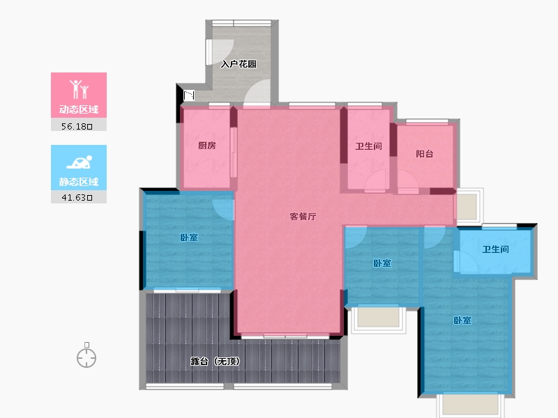 广东省-深圳市-金裕星河丹堤-111.99-户型库-动静分区