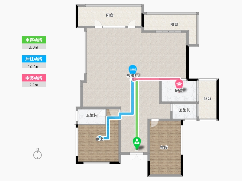 广东省-东莞市-湖景壹号庄园二期-198.04-户型库-动静线