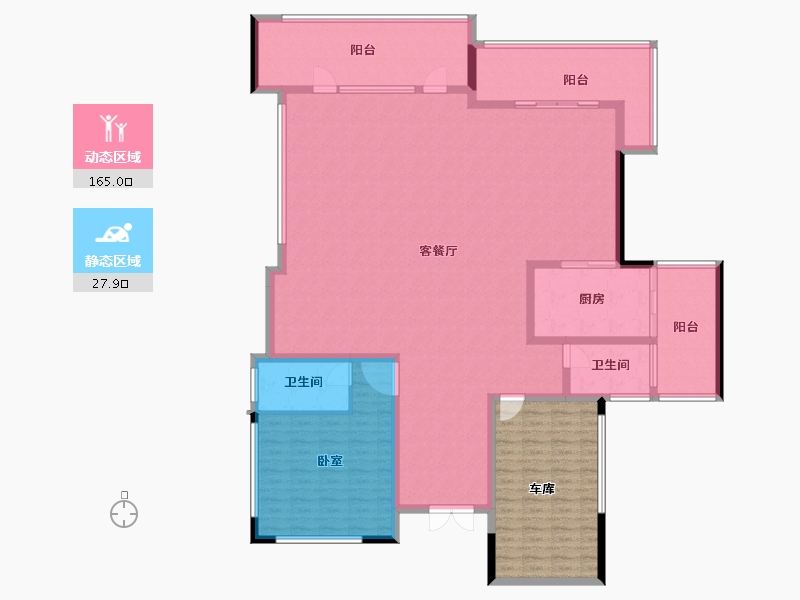 广东省-东莞市-湖景壹号庄园二期-198.04-户型库-动静分区