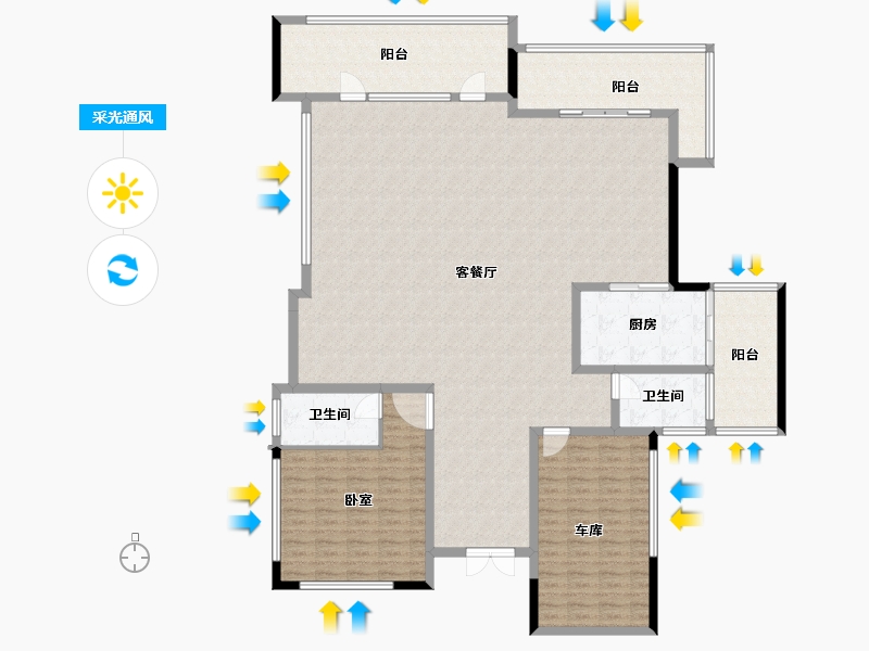 广东省-东莞市-湖景壹号庄园二期-198.04-户型库-采光通风