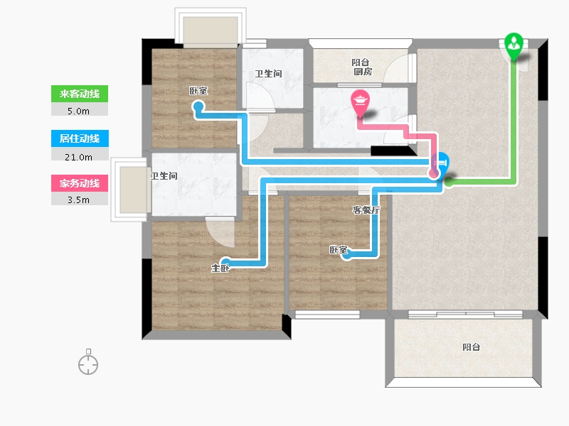 广东省-珠海市-汇晖名苑-79.05-户型库-动静线