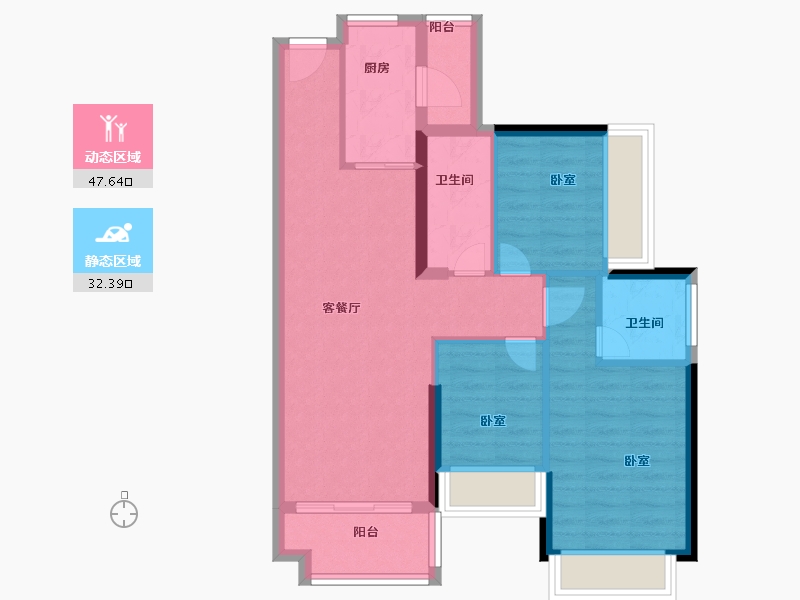 广东省-深圳市-中粮凤凰里-71.00-户型库-动静分区