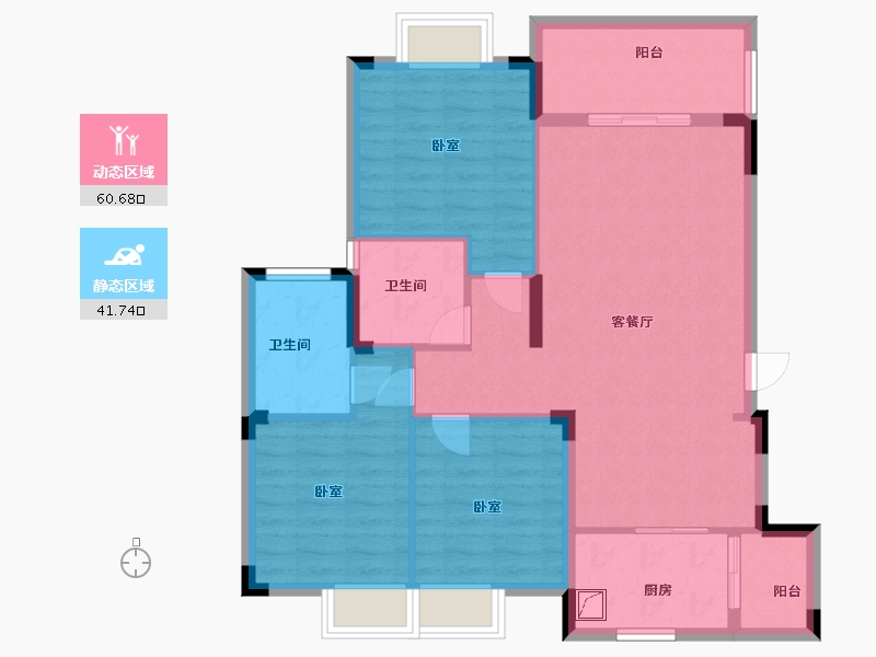 湖北省-武汉市-越秀国际金融汇-92.00-户型库-动静分区