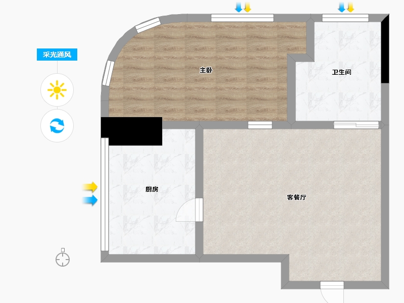 山东省-青岛市-海信国际中心-60.09-户型库-采光通风