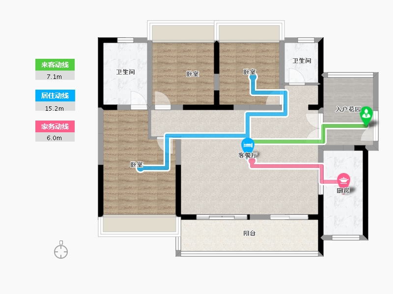 湖南省-娄底市-南苑·上和2期-112.99-户型库-动静线