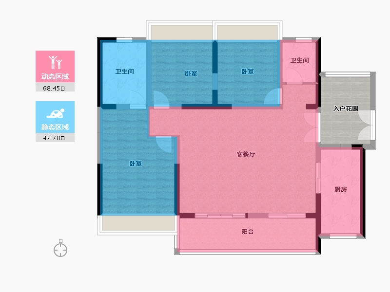 湖南省-娄底市-南苑·上和2期-112.99-户型库-动静分区