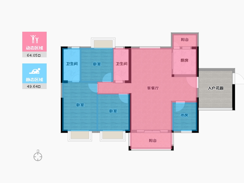 广东省-韶关市-南雄市雄州名园-114.05-户型库-动静分区