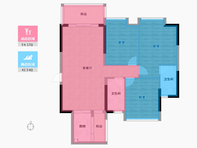 广东省-广州市-星力时代豪庭-87.79-户型库-动静分区