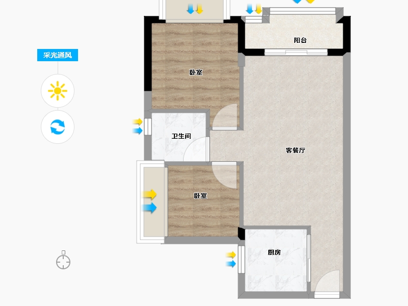 广东省-广州市-星力时代豪庭-54.00-户型库-采光通风