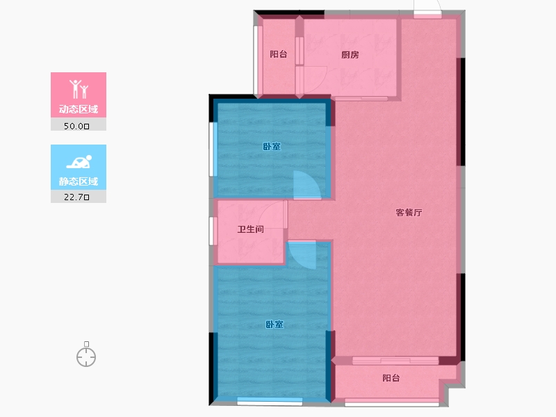 湖南省-长沙市-善化国际-64.96-户型库-动静分区