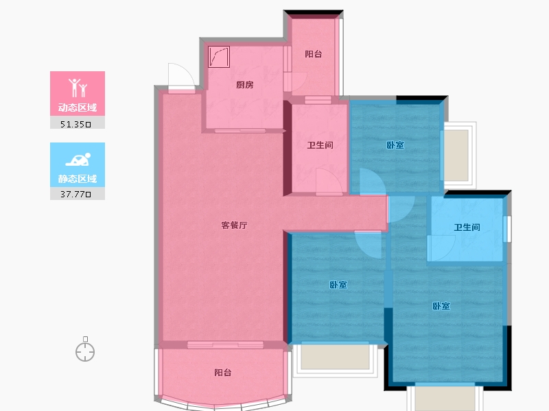 广东省-河源市-河源恒大锦苑-79.14-户型库-动静分区