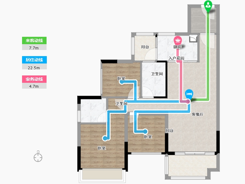 广东省-广州市-江山时代-85.46-户型库-动静线