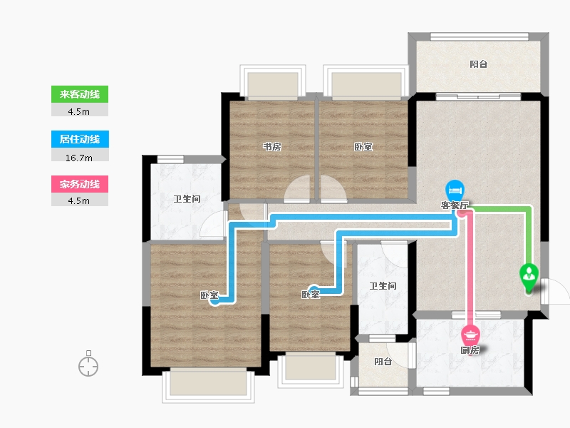 广东省-惠州市-恒大悦龙台-92.60-户型库-动静线