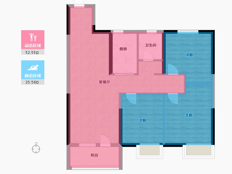 山东省-青岛市-天一仁和宸璟都会-78.40-户型库-动静分区