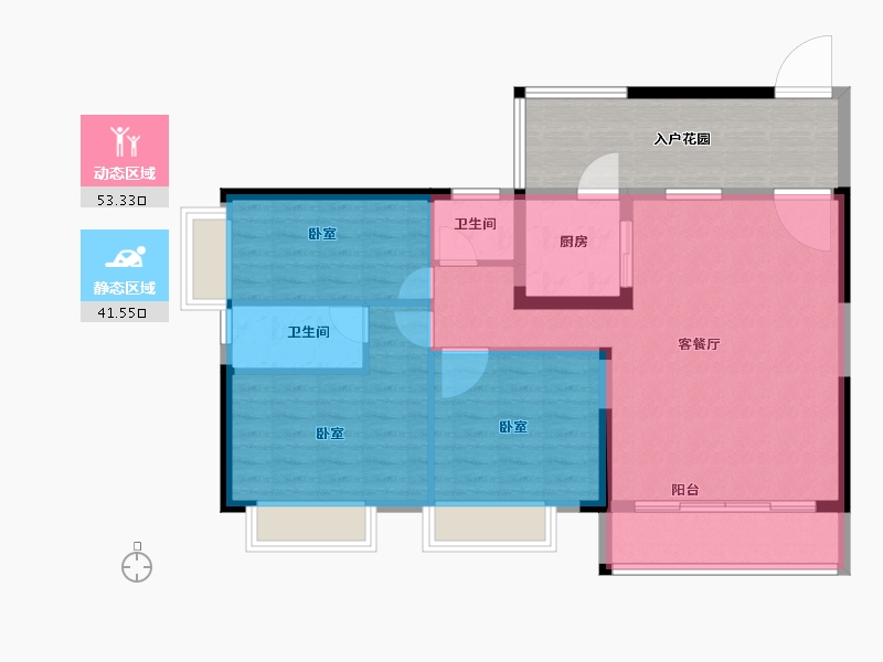 广东省-韶关市-南雄市雄州名园-99.43-户型库-动静分区