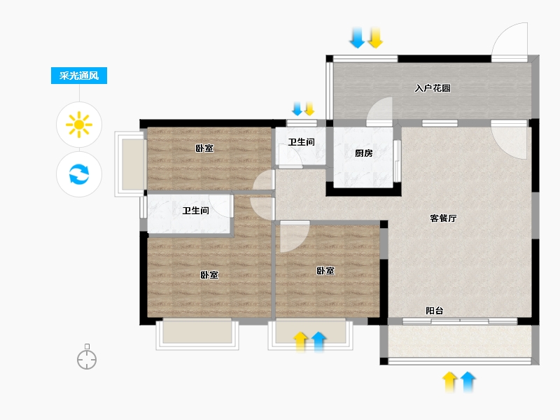 广东省-韶关市-南雄市雄州名园-99.43-户型库-采光通风