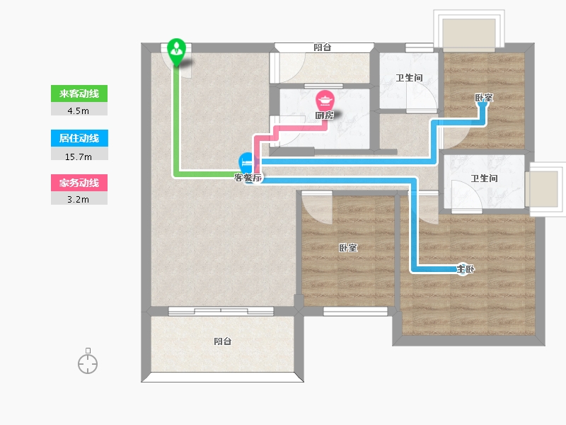 广东省-珠海市-汇晖名苑-68.03-户型库-动静线