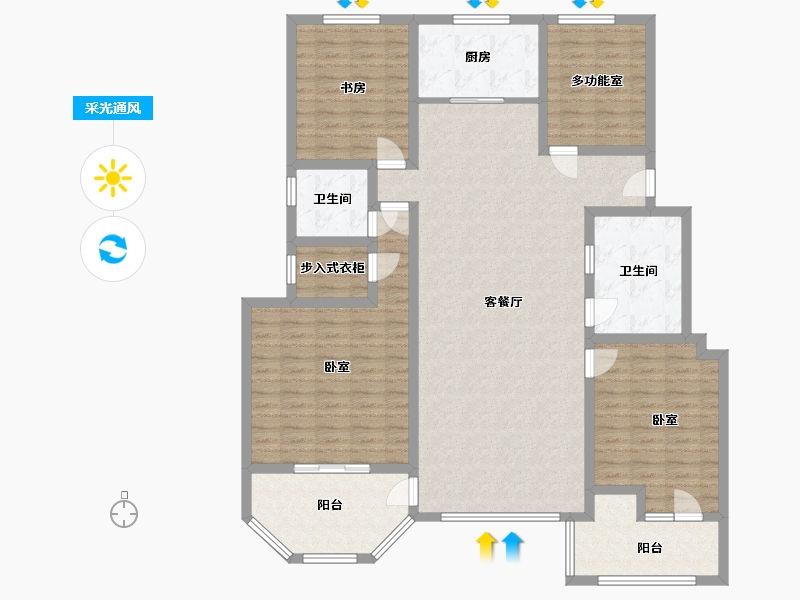 山东省-淄博市-金鼎东柳湾-151.12-户型库-采光通风