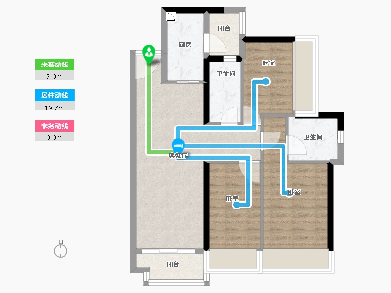 广东省-深圳市-中粮凤凰里-70.00-户型库-动静线