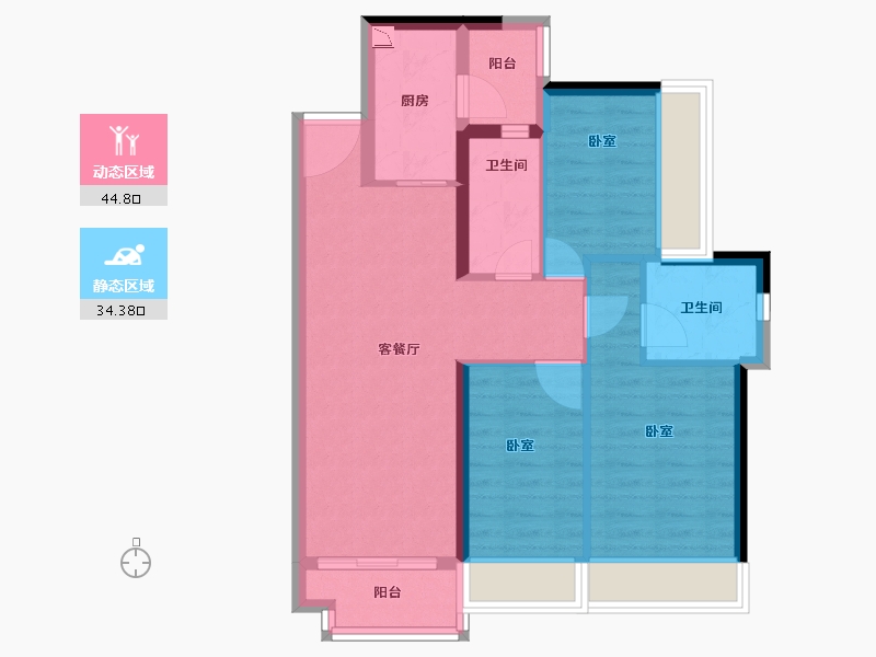 广东省-深圳市-中粮凤凰里-70.00-户型库-动静分区