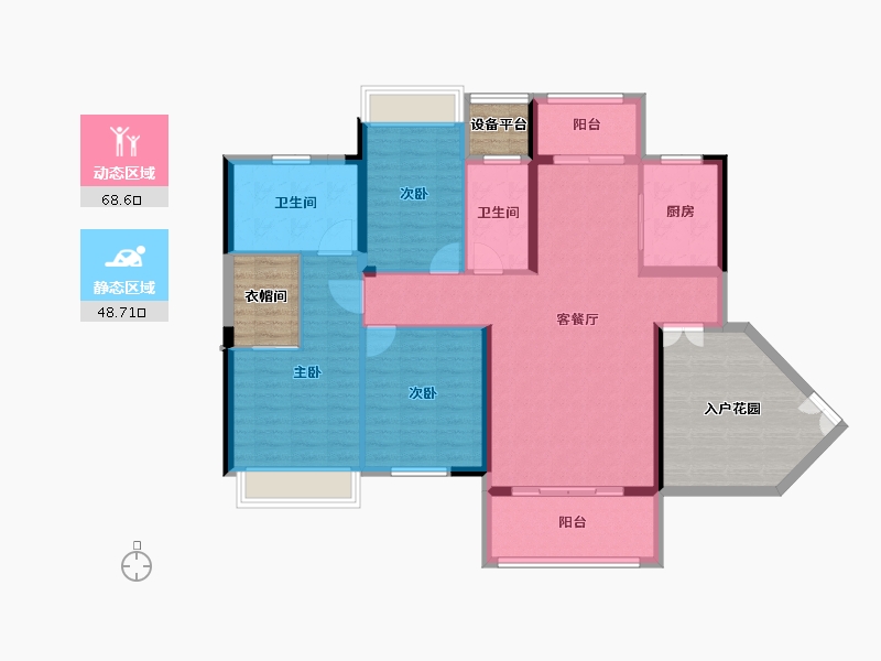 湖南省-张家界市-澧水嘉园-127.52-户型库-动静分区