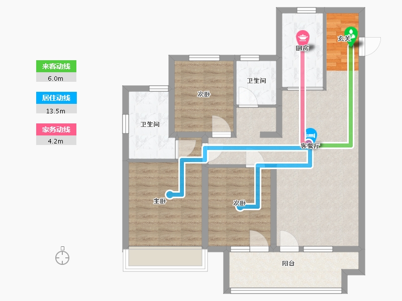 山东省-青岛市-旭辉银盛泰星韵城-86.40-户型库-动静线