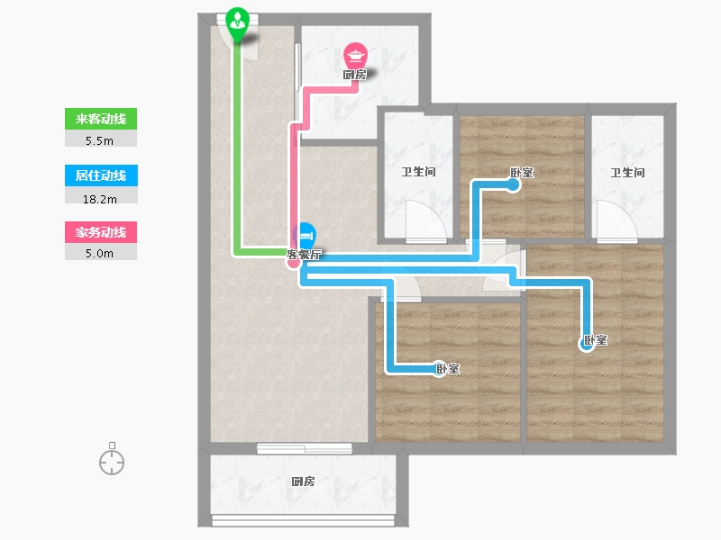 福建省-福州市-大东海中央府-71.85-户型库-动静线