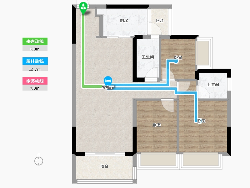 广东省-惠州市-星悦花园-75.20-户型库-动静线