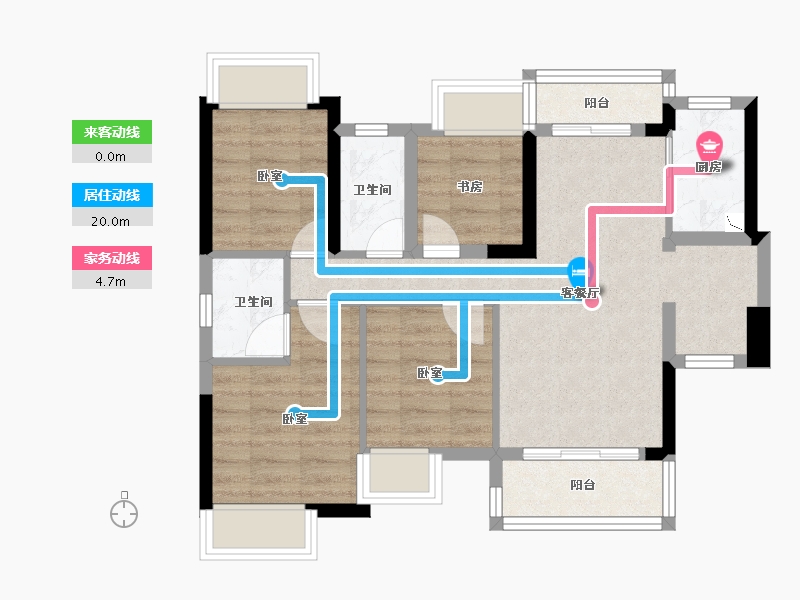 广东省-清远市-奥园誉峯-65.99-户型库-动静线