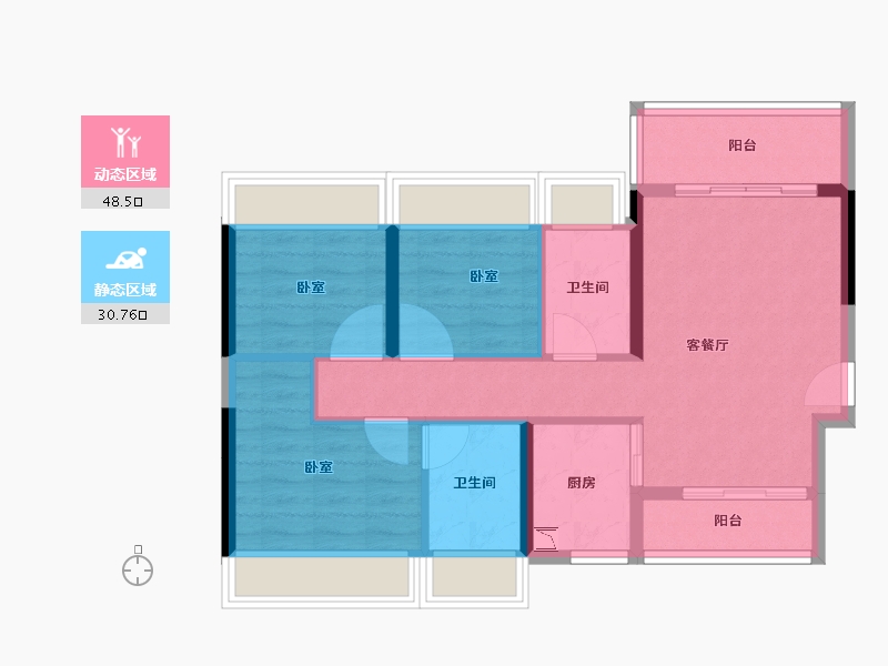 广东省-深圳市-中粮凤凰里-70.00-户型库-动静分区