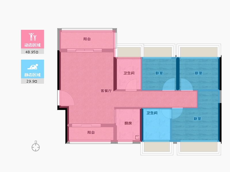 广东省-深圳市-中粮凤凰里-70.00-户型库-动静分区