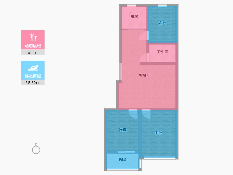 山东省-潍坊市-瑞峰清华坊-68.00-户型库-动静分区