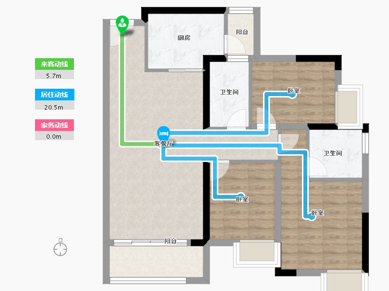 广东省-清远市-奥园誉峯-79.41-户型库-动静线