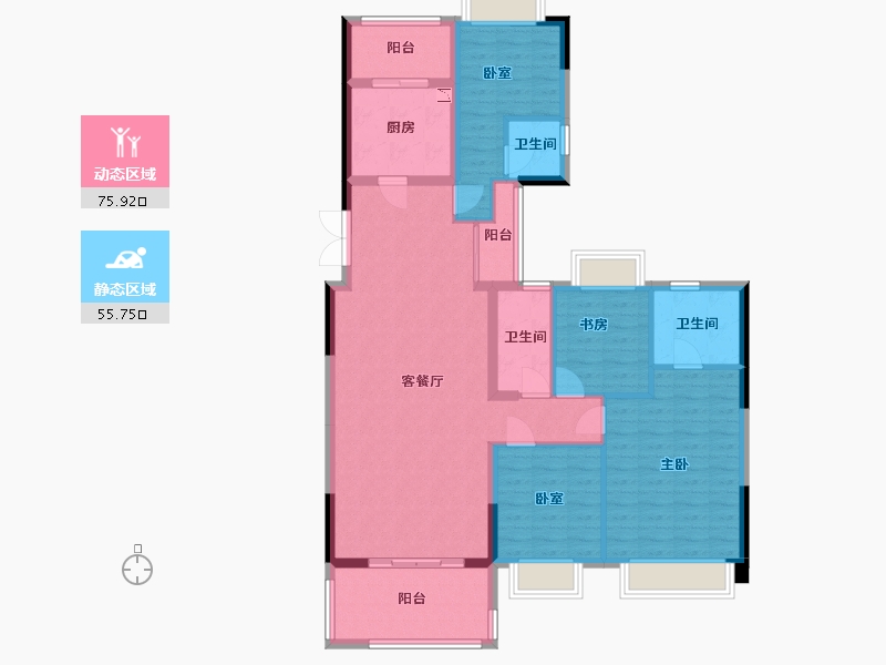 广东省-深圳市-昊龙华庭-118.40-户型库-动静分区