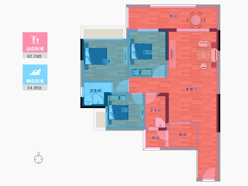 广东省-惠州市-禧临门-87.01-户型库-动静分区