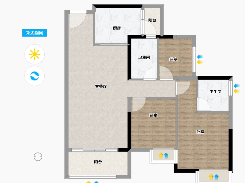 广东省-清远市-奥园誉峯-99.90-户型库-采光通风