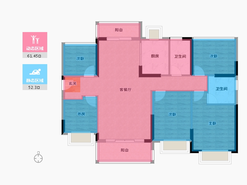 广东省-惠州市-昊翔源壹城中心-101.77-户型库-动静分区