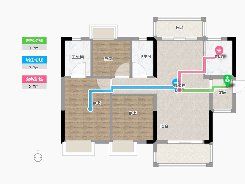 广东省-清远市-奥园誉峯-84.27-户型库-动静线